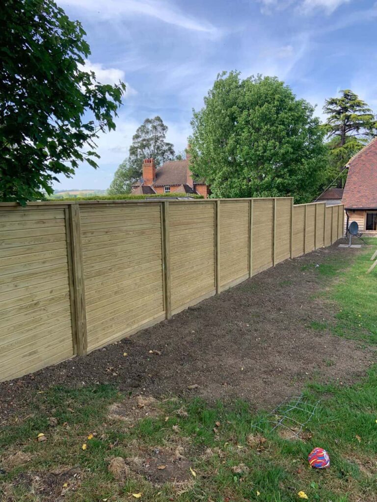 This is a photo of an acoustic fence installed by Fast Fix Fencing Snettisham
